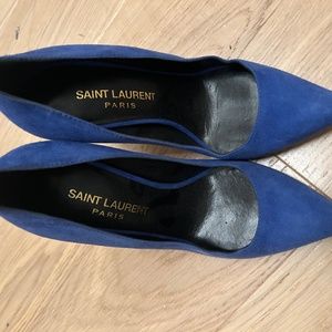 Saint Laurent blue heels sz 34
